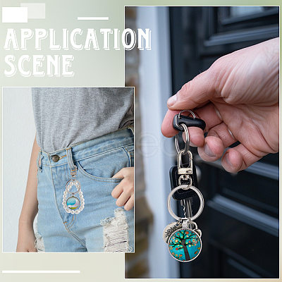 20Pcs Alloy Keychain Cabochon Settings FIND-SC0016-39-1