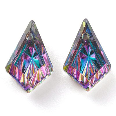 Embossed Glass Rhinestone Pendants GLAA-J101-01A-001VO-1