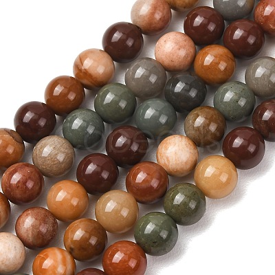 Natural Gobi Agate Mongolia Colorful Jade Beads Strands GG-CBA3173-A01-8mm-1