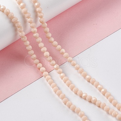 Faceted(32 Facets) Glass Beads Strands EGLA-J042-35A-03-1