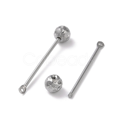 Tarnish Resistant 304 Stainless Steel Threaded Ball Eyepin X-STAS-M330-01A-P-1