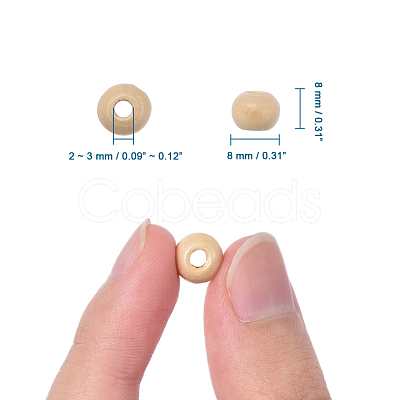 Natural Wood Beads YTB022-6-1