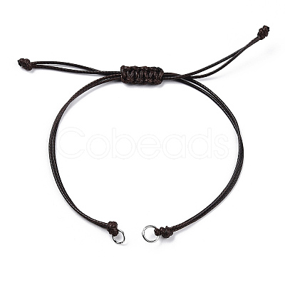 Korean Waxed Polyester Cord Braided Bracelets MAK-T010-02P-1