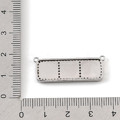 Brass Micro Pave Clear Cubic Zirconia Connector Charms CU-CBA30E8-01P-A02-1