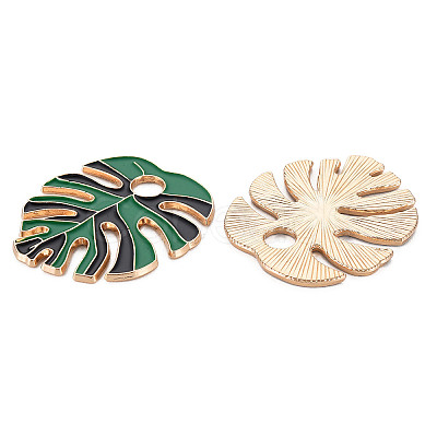 Rack Plating Alloy Enamel Pendants LS-ENAM-T015-012D-NR-1