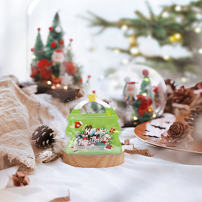 25Pcs Christmas Tree PET with COP Cookies Storage Resealable Bags ABAG-SP0001-52-1