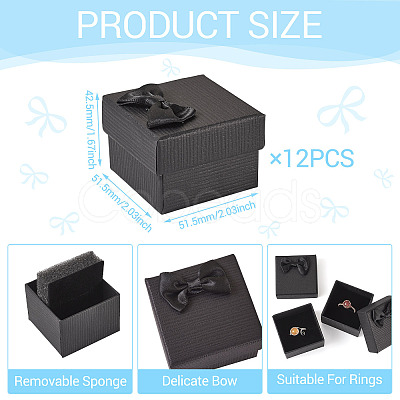 Square Cardboard Paper Ring Gift Storage Boxes CON-TAC0001-17A-1