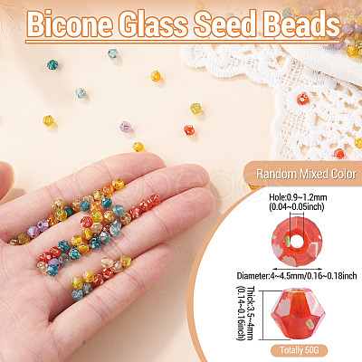 Picasso Baking Paint Glass Seed Beads SEED-TA0001-62M-1