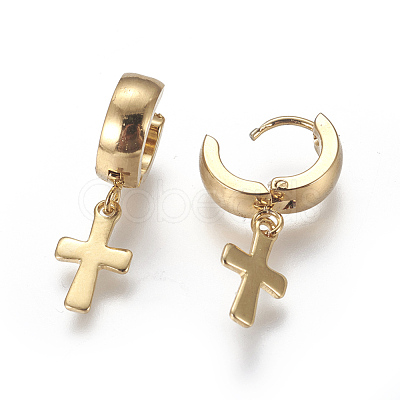 304 Stainless Steel Hoop Earrings EJEW-O087-02-1