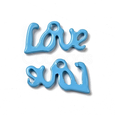 Spray Painted 201 Stainless Steel Charms STAS-G304-16-1