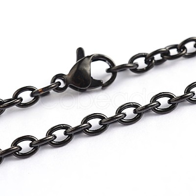 304 Stainless Steel Cable Chain Necklaces STAS-F016-21A-1