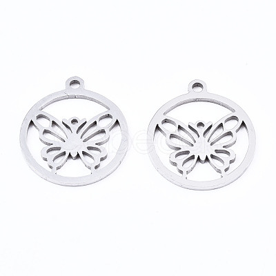 Non-Tarnish 201 Stainless Steel Pendants X-STAS-T044-198P-1