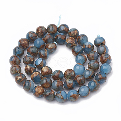 Natural Chalcedony Beads Strands G-S333-6mm-014C-1