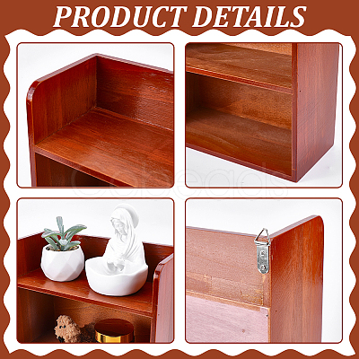 Wood 3-Tier Desktop Storage Holder AJEW-WH0410-358-1