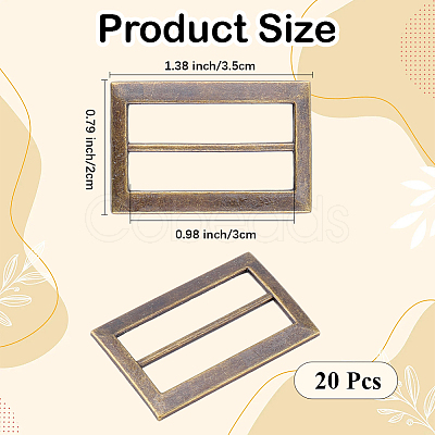 20Pcs Alloy Belt Buckles FIND-CL0001-37AB-1