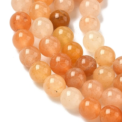 Natural Red Aventurine Bead Strands G-P257-02-6mm-01-1