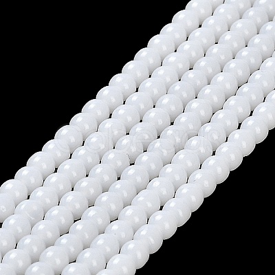 Imitation Jade Glass Beads Strands GLAA-K062-A01-09-1