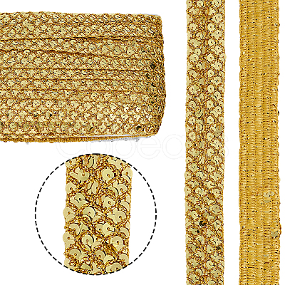 12.5 Yards Ployester Elastic Sequin Trimmings OCOR-AR0001-75C-1