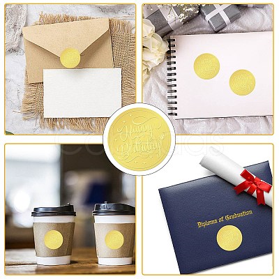 34 Sheets Self Adhesive Gold Foil Embossed Stickers DIY-WH0509-008-1
