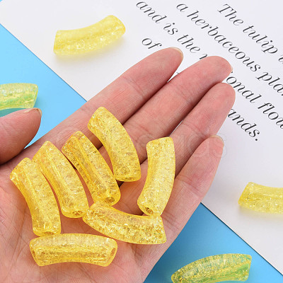 Transparent Crackle Acrylic Beads CACR-S009-001B-N85-1