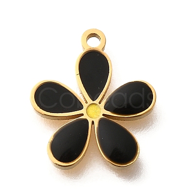 Brass Enamel Charms STAS-Q347-14G-01-1-1