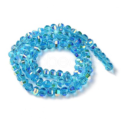 Transparent Electroplate Glass Beads Strands X-GLAA-Q099-C01-08-1-1
