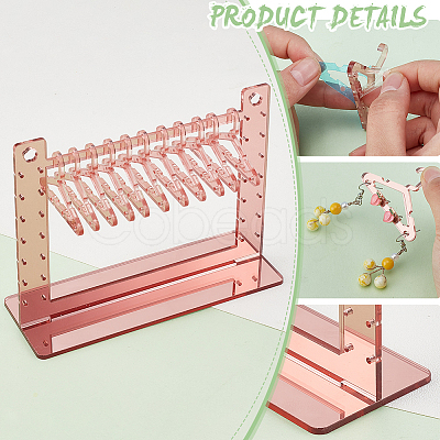 Coat Hanger Removable Acrylic Earring Displays EDIS-WH0041-02A-02-1