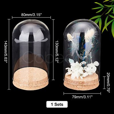 Glass Dome Cover AJEW-PH0004-19C-1