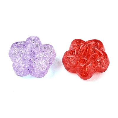 Transparent Crackle Acrylic Beads OACR-Q203-03-1