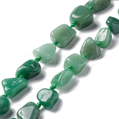 Natural Green Aventurine Beads Strands G-B024-10-1