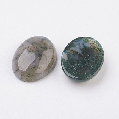 Natural Indian Agate Flat Back Cabochons G-G741-30x40mm-03-1