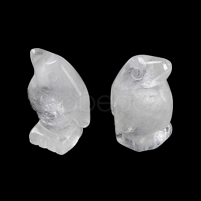 Natural Quartz Crystal Carved Healing Penguin Figurines G-B062-08F-1