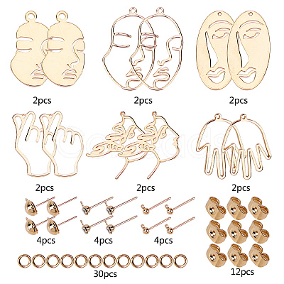DIY Human Body Theme Earring Making Kits DIY-SC0011-78G-1