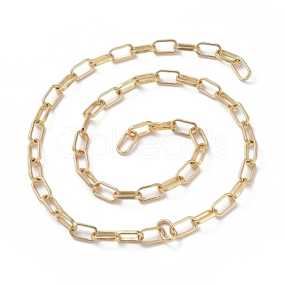 Soldered Brass Paperclip Chains CHC-G005-19G-1