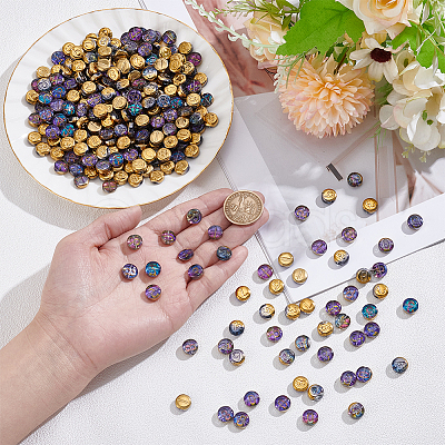 150Pcs 10 Colors Electroplate Glass Beads GLAA-AR0001-79B-1