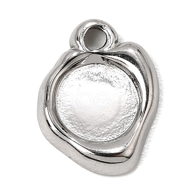 304 Stainless Steel Pendant Cabochon Settings SA-CBA9B1E-01C-P-1