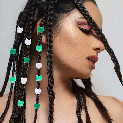 120Pcs 4 Colors ABS Plastic Imitation Pearl European Beads FIND-SC0022-07A-1