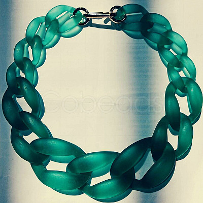 Frosted Acrylic Chunky Twisted Chain Necklacs for Women FS-WG1B9A7-09-1