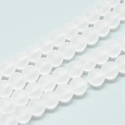 Synthetic Quartz Crystal Bead Strands G-R345-6mm-39-1