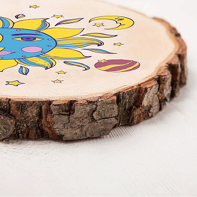 Printed Wood Round Sheets AJEW-WH0363-004-1