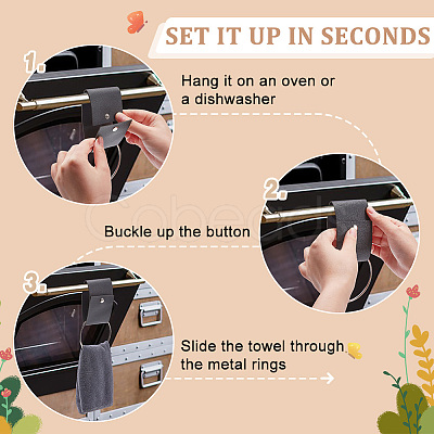 6Pcs PU Leather Towel Clip AJEW-FG0005-56-1