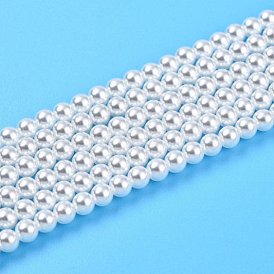 Baking Paint Pearlized Glass Pearl Bead Strands HY-N002-3mm-A12-1