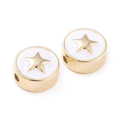 Brass Enamel Beads LS-KK-F814-03G-1