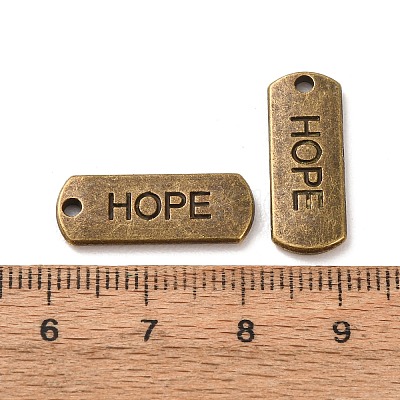 Tibetan Style Alloy Rectangle Pendants TIBEP-Q043-054AB-NR-1