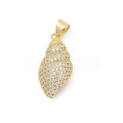 Brass Micro Pave Cubic Zirconia Pendants KK-D317-097G-1