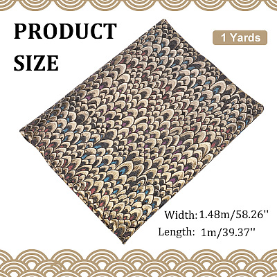 Fish Scales Jacquard Polyester Fabric DIY-WH0399-68B-1