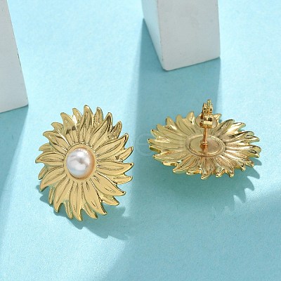 201 Stainless Steel Stud Earrings EJEW-D354-08G-02-1