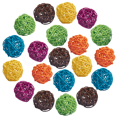 Wicker Rattan Balls AJEW-GF0001-10-1