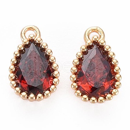 Brass Inlaid Cubic Zirconia Charms KK-S356-771B-1