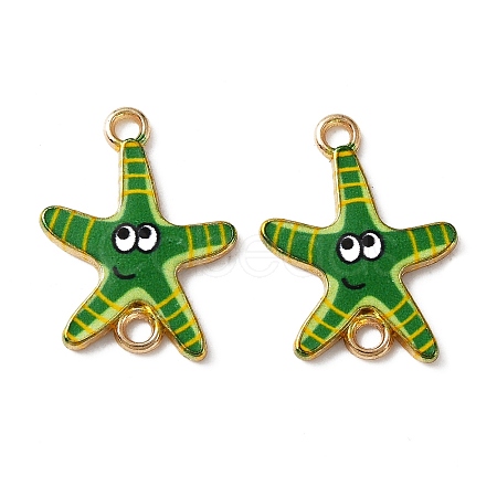 Ocean Theme Alloy Enamel Connector Charms FIND-CJC0017-15KCG-03-1